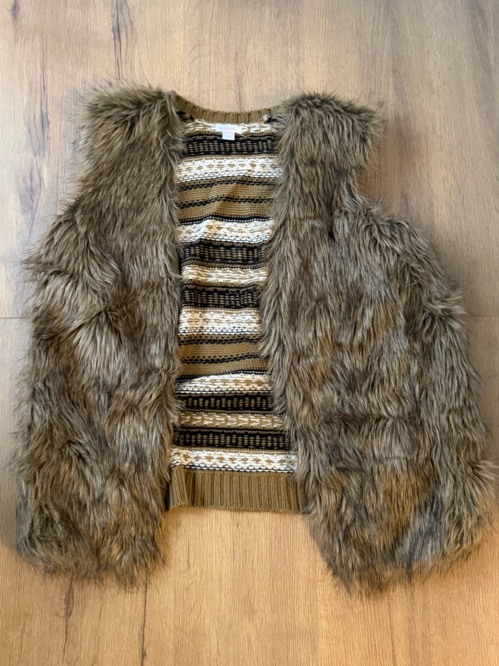 Faux Fur Vest - Brown Plush Layering Vest